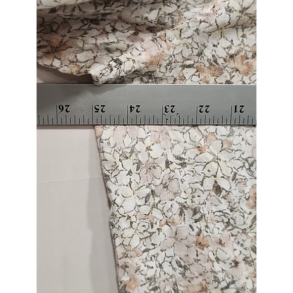 J. Jill Linen Blouse Womens XL Button-up  Long Sleeve, Floral Print‎ 100% Linen - Picture 8 of 9